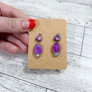 3 for $20 Elegant Purple and Pink Christmas Earrings